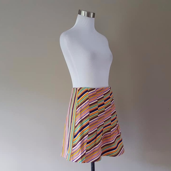 Skirt Striped Size 3-4 Small Back Zipper - Picture 4 of 8
